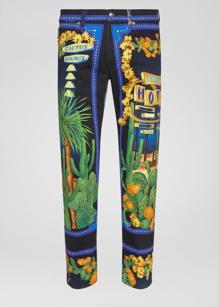 Versace Palm Springs Print Jeans Herr - 396150CHZ